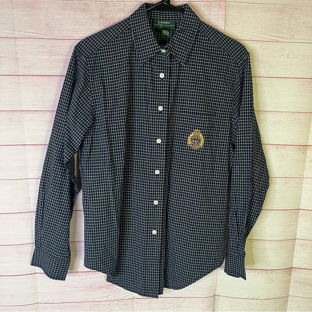 Lauren RalphLauren 100% Cotton Long Sleeve Button Front Shirt Size 12P